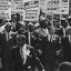 Civil-rights leaders marching at the 1963 March on Washington