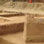 Excavated brick structures and trenches at the Keezhadi archaeological site in Tamil Nadu