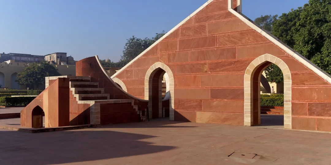 Masonry astronomical instruments at the Jantar Mantar observatory in Jaipur